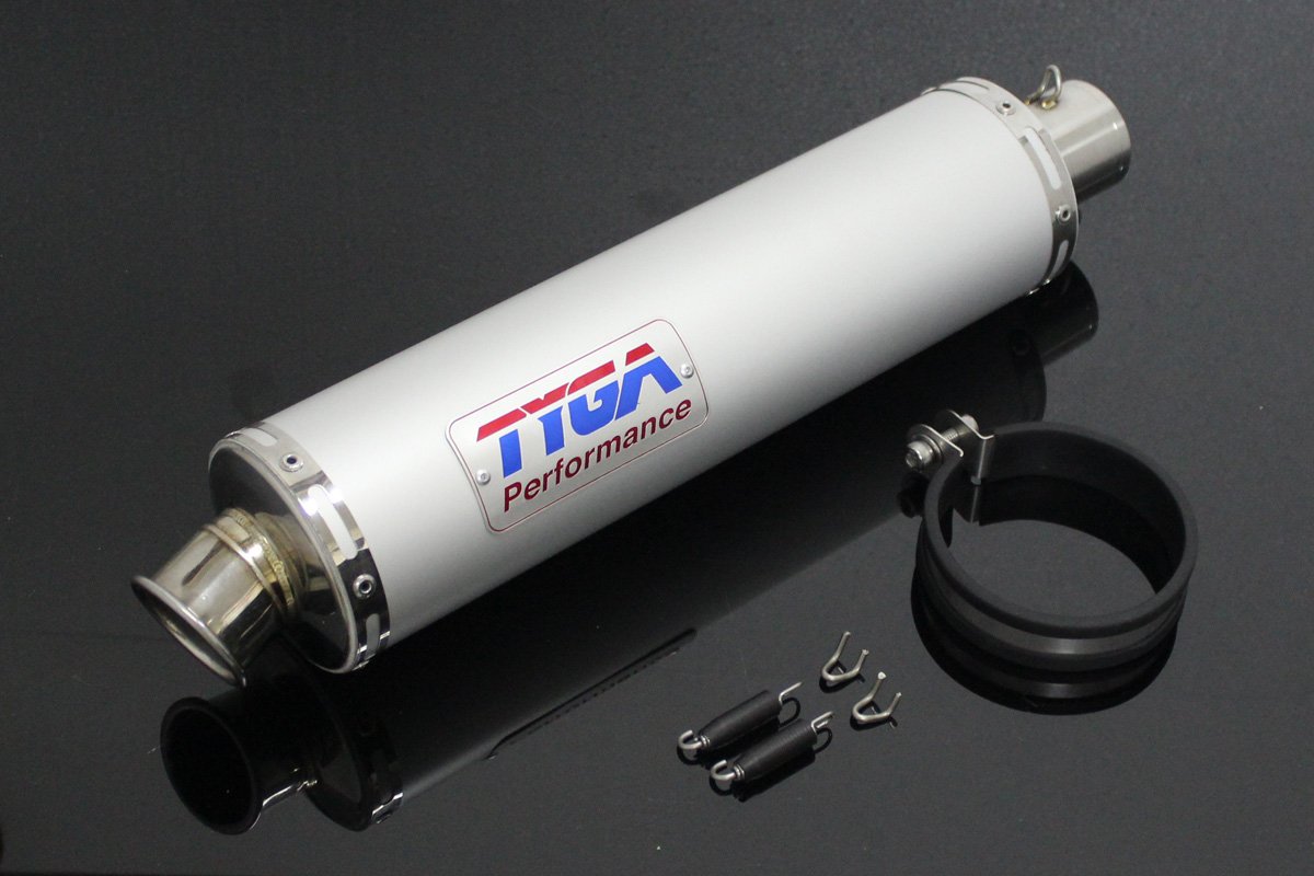 Silencer, Aluminium, Round, 43 mm. x 380 mm., Assy.