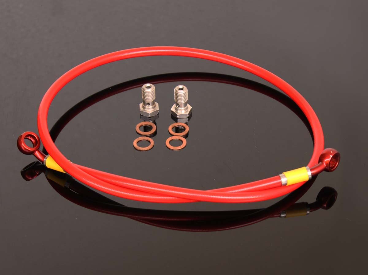 HEL Rear Brake Line Kit - Honda MSX125, Standard Replacement red - Image 2