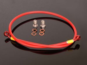 HEL Front Brake Line Kit - Honda MSX125, Brembo 84mm Pitch Caliper red