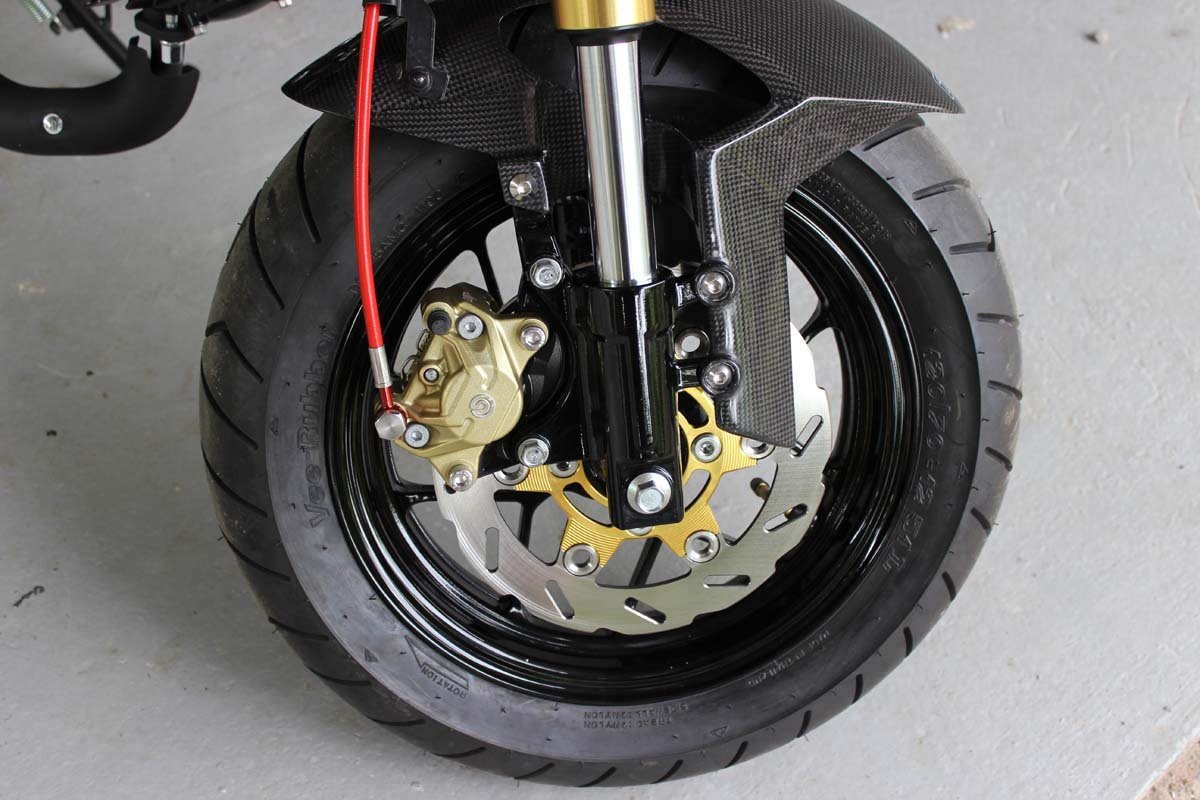 HEL Front Brake Line Kit - Honda MSX125, Brembo 84mm Pitch Caliper red - Image 2