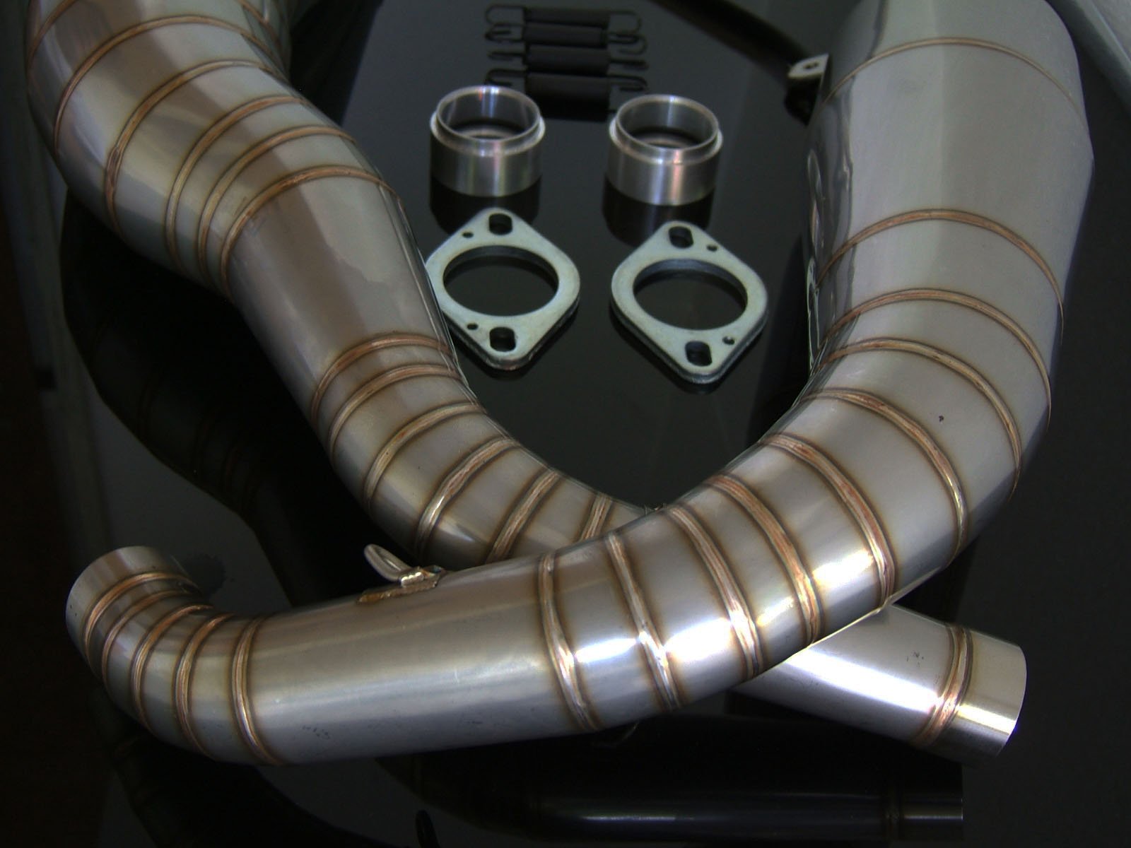 Set, Exhaust Chamber, GP Type, Stainless Steel, Aprilia RS-250 - Image 3