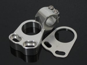 Handlebar Clamp, Right, Silver, Ninja250/300R
