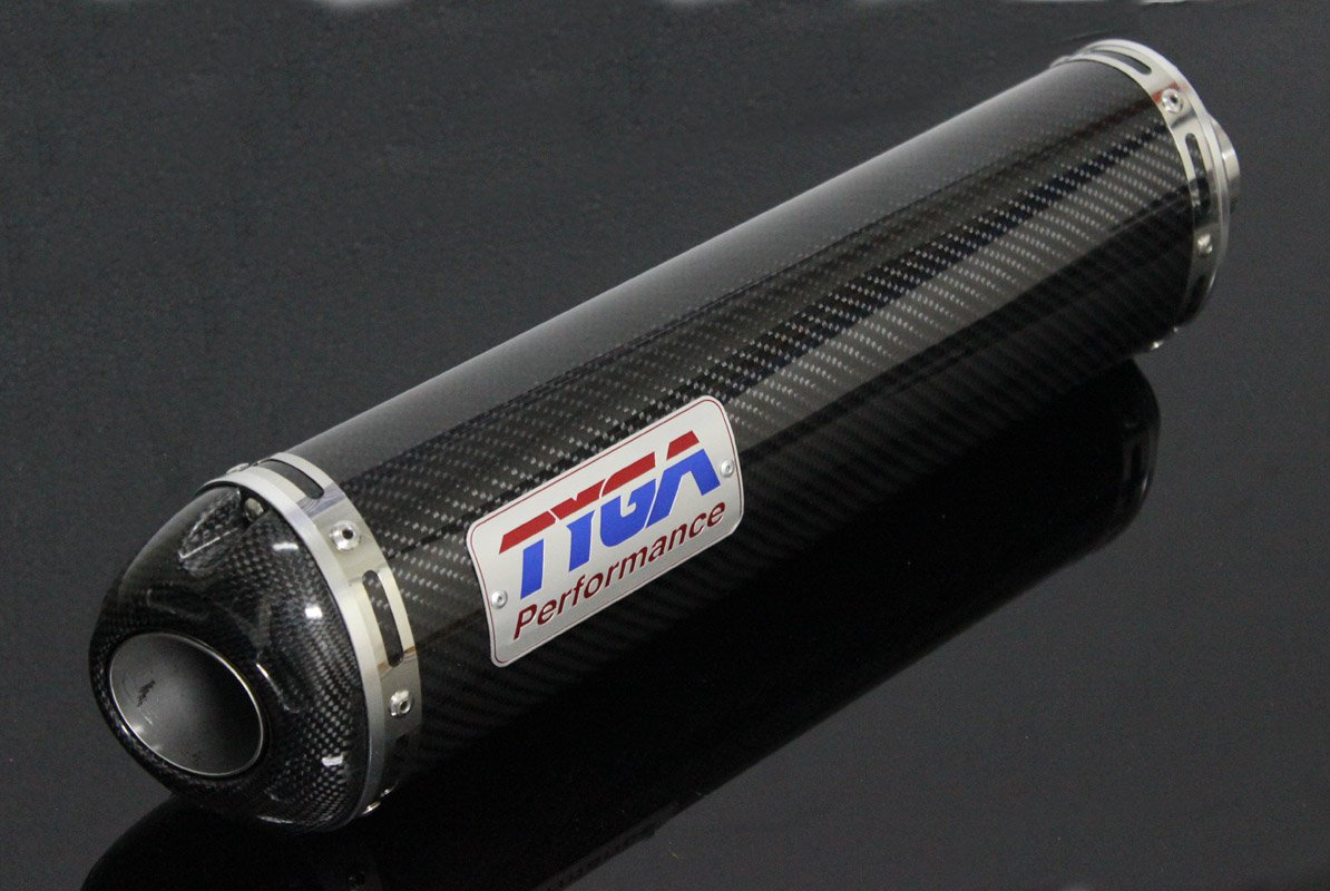 Silencer, Carbon, Oval/Carbon End Cap, 50.8mm., CNC/Spring Mount, No Fittings - Image 2