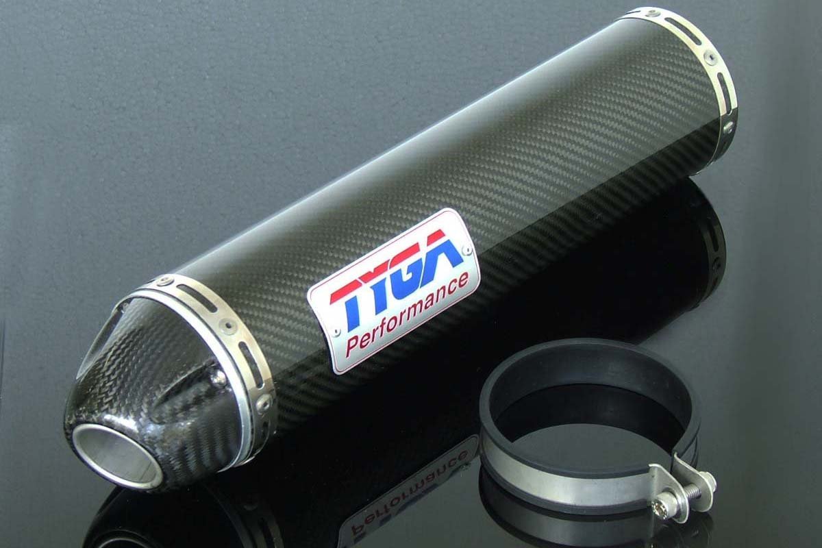 Silencer, Carbon/Carbon End Cap, Round, Slip On, ZXR250, Assy. - Image 2