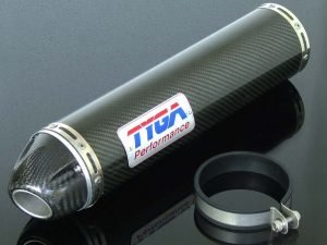 Silencer, Carbon/Carbon End Cap, Round, Slip On, ZXR250, Assy.