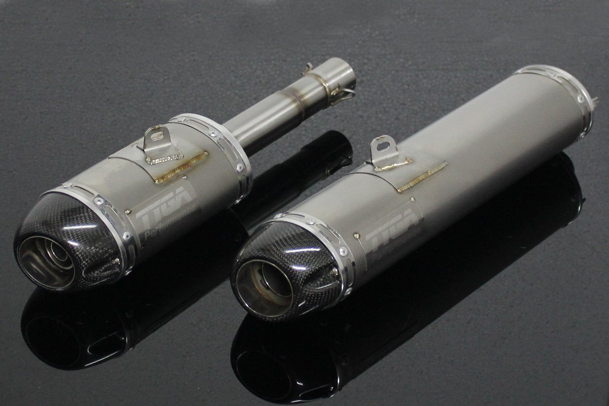 Silencer, Stainless, Oval/Carbon End Cap, Underbelly Long, MSX125 Grom - Image 3