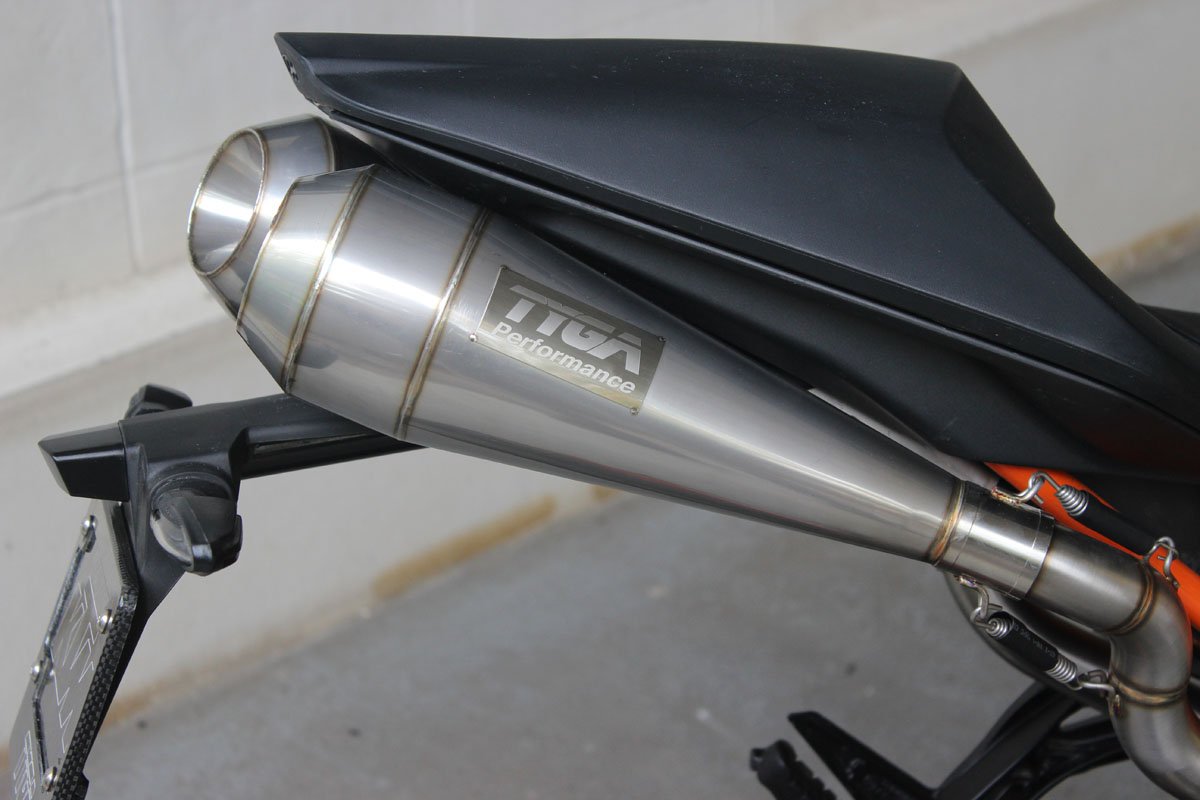 Silencer, Stainless Moto Maggot, Right, KTM RC390 Serpent, No fittings - Image 3
