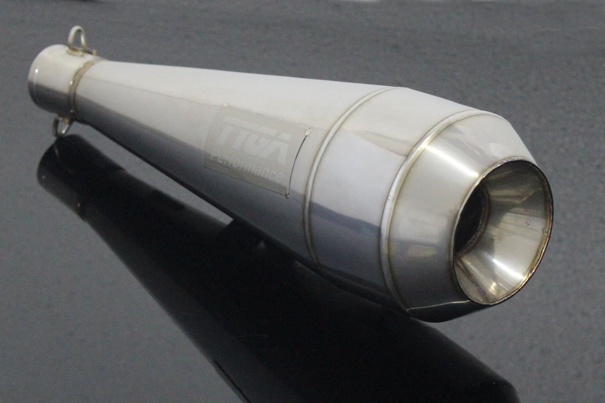 Silencer, Stainless Moto Maggot, Left, KTM RC390 Serpent, No fittings - Image 2