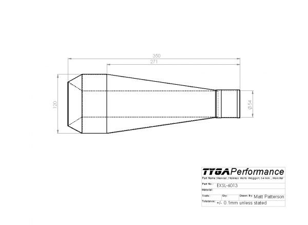 Silencer, Stainless Moto Maggot, 54 mm., Monster, No fittings - Image 5