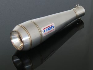 Silencer, Stainless Moto Maggot, 43 mm., Midi, No fittings