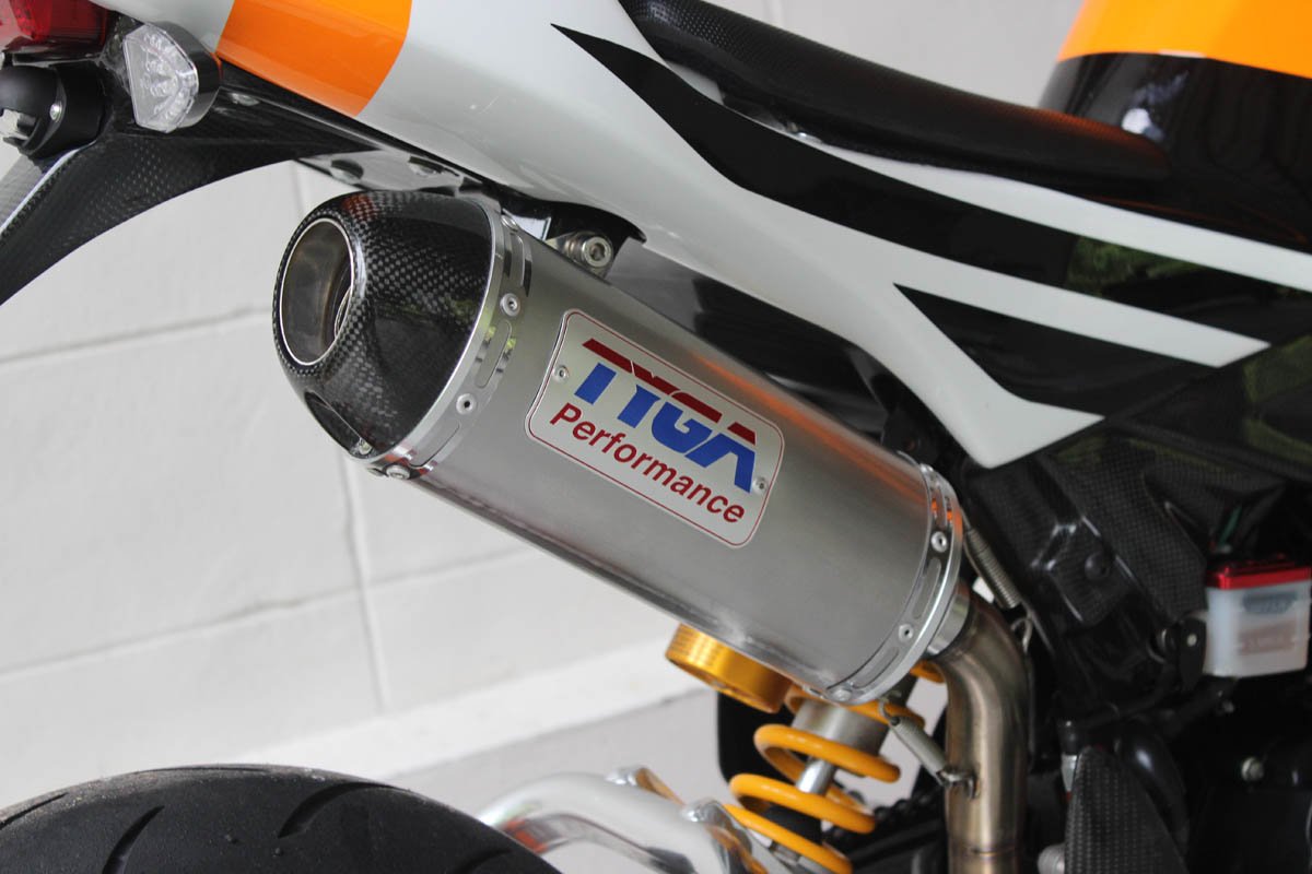 Set, Pipe, Full Race System, MSX125 Grom, Stainless Oval/Carbon End Cap - Image 5