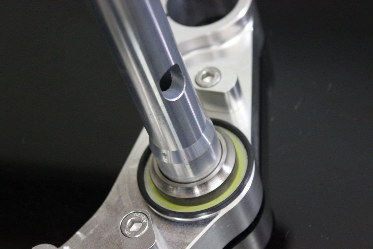 Triple Clamp Set, CNC Silver, NC35 Forks to fit NSR250 MC21 - Image 5