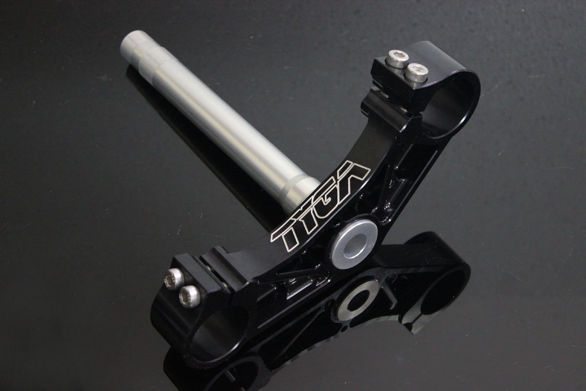 Triple Clamp Set, CNC Black, NC35 Forks to fit NSR250 MC21 - Image 4