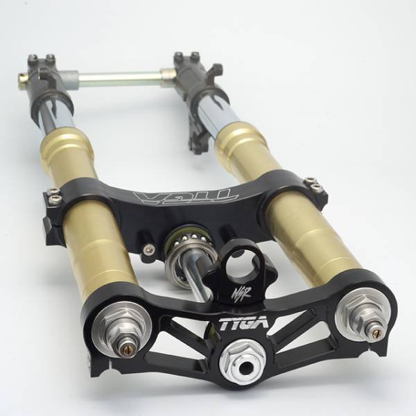 Triple Clamp Set, CNC Black, NC35 Forks to fit NSR250 MC21 - Image 3