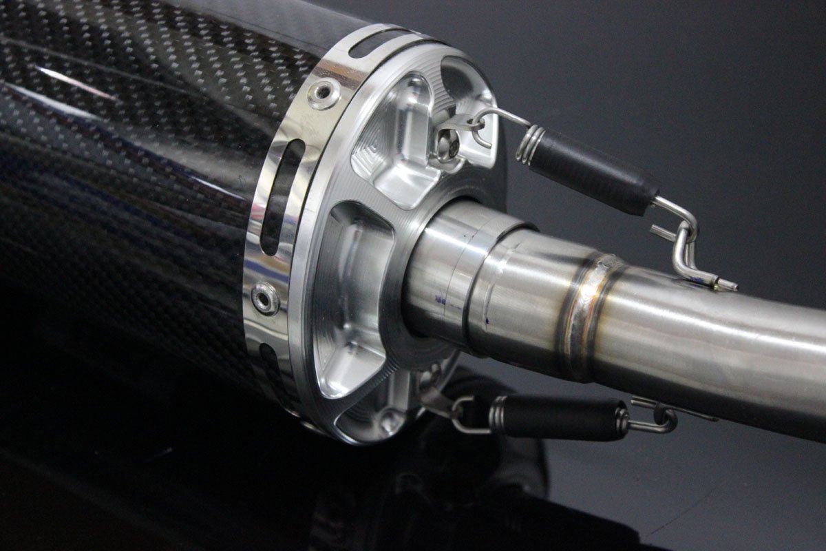 Set, Pipe, Full Race System, Oval Carbon Silencer, Carbon End Cap, PCX150 - Image 3
