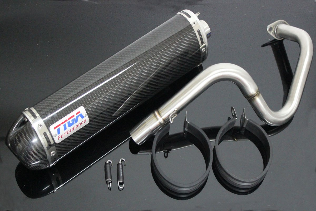 Set, Pipe, Full Race System, Oval Carbon Silencer, Carbon End Cap, PCX150 - Image 2