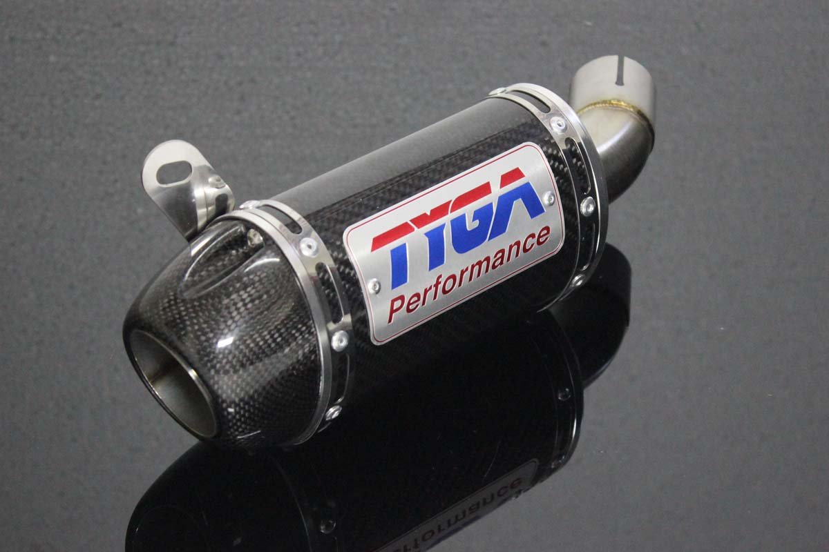 Replacement Silencer, Carbon, Oval/Carbon End Cap, Yamaha R25/R3