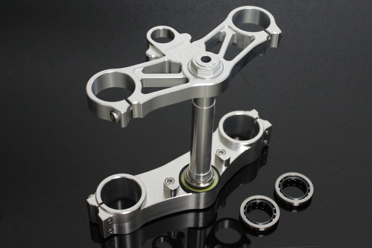 Triple Clamp Set, CNC Silver, CBR600RR Forks to fit NC35