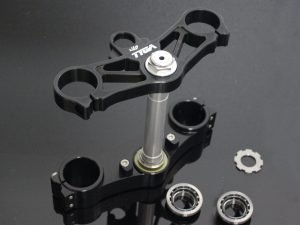 Triple Clamp Set, CNC Black, CBR600RR Forks to fit MC21