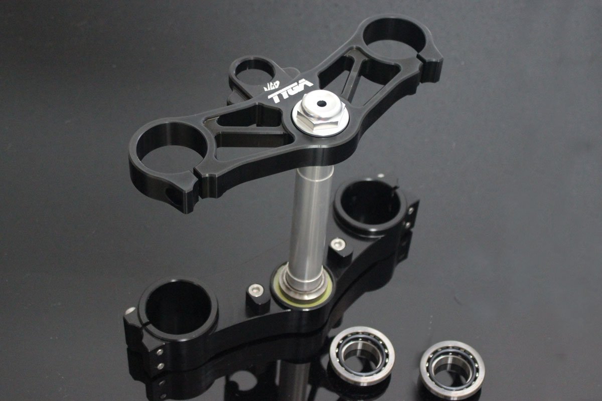 Triple Clamp Set, CNC Black, NC35 Forks to fit NSR250 MC21
