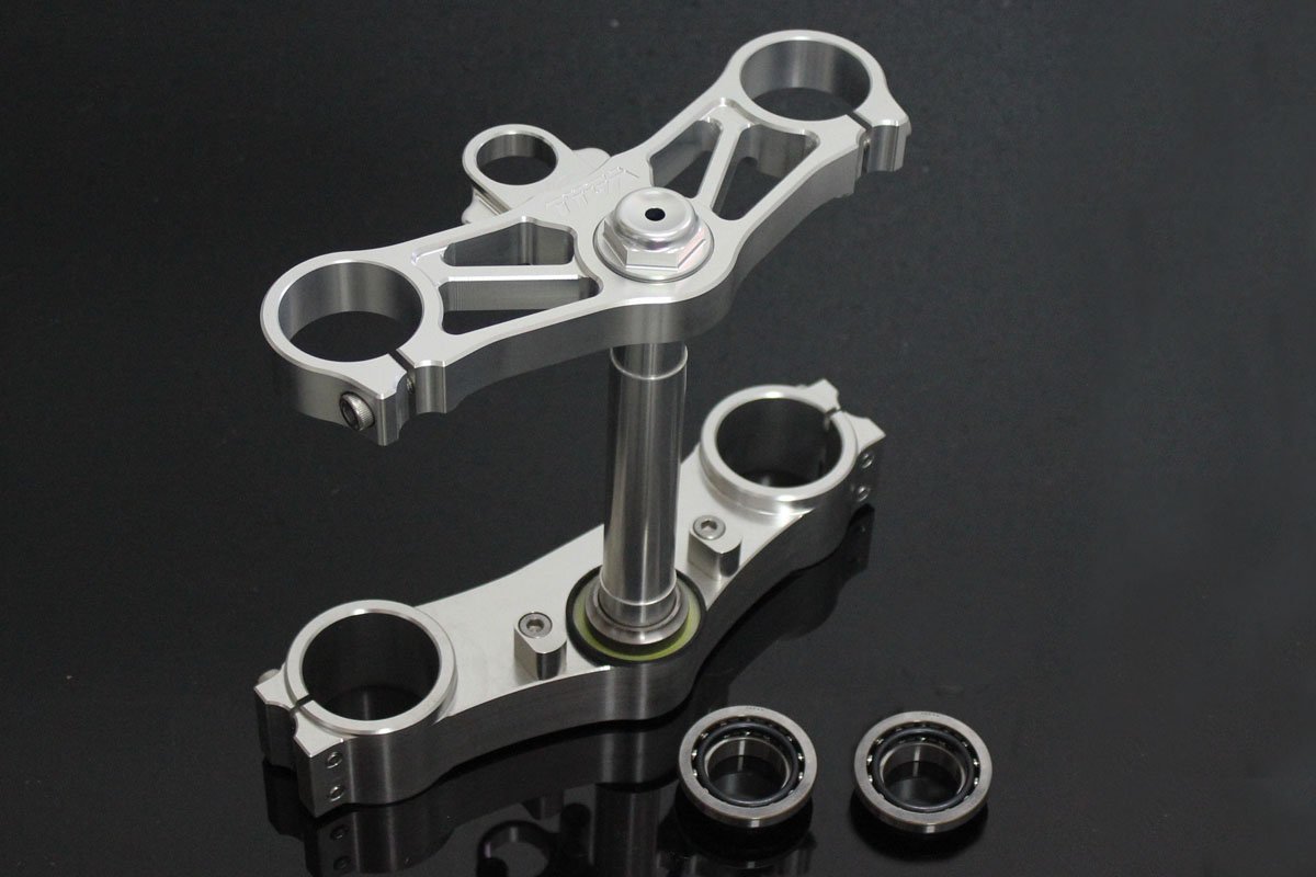 Triple Clamp Set, CNC Silver, NC35 Forks to fit NSR250 MC21