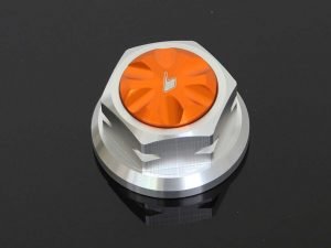 Top Triple Clamp Nut (M24x1), Gold, Bikers