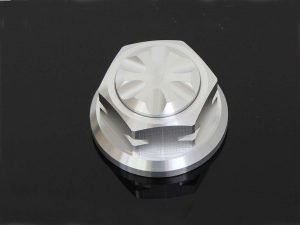 Top Triple Clamp Nut (M24x1), Silver, Bikers