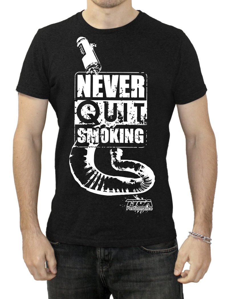 Tyga T shirt, 'Never Quit Smoking', Black, XL