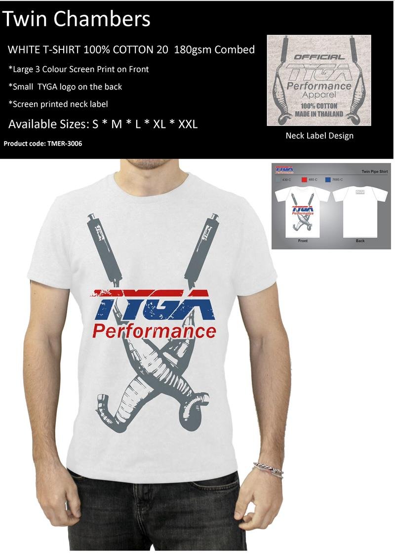 Tyga T shirt, 'Twin Chambers', White, M - Image 2