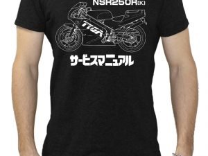 Tyga T shirt, 'NSR Workshop Manual', Black, S