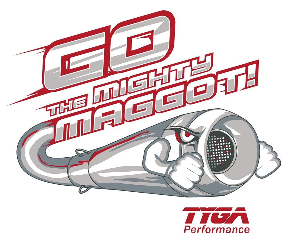 Tyga T shirt, 'Go the Mighty Maggot' ,White, XXL - Image 3