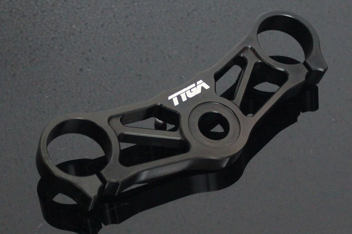 Top Triple Clamp, CNC Black, CBR600RR forks NC35/NSR250/MC22 Conversion
