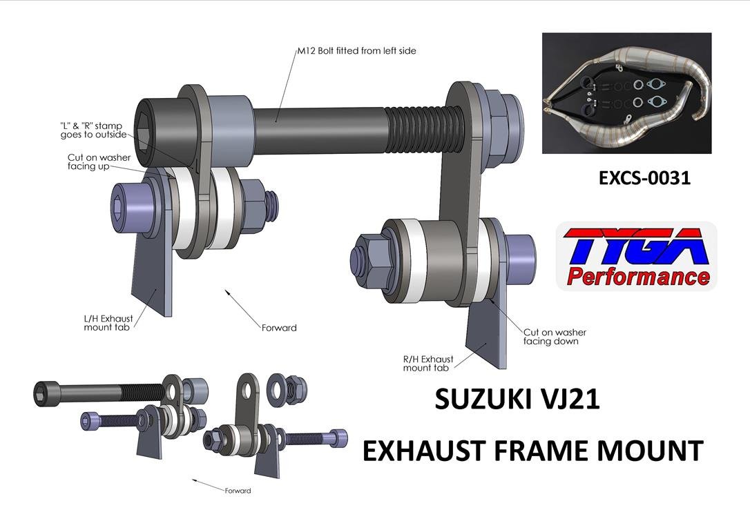 Set, Exhaust Chamber, Side By Side Type, Stainless Steel, RGV250 VJ21 - Image 7