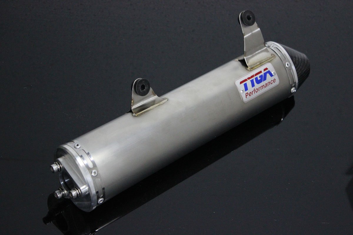 Silencer, Race, Stainless Steel with Carbon End Cap,YZ250 2005-2016 - Image 2