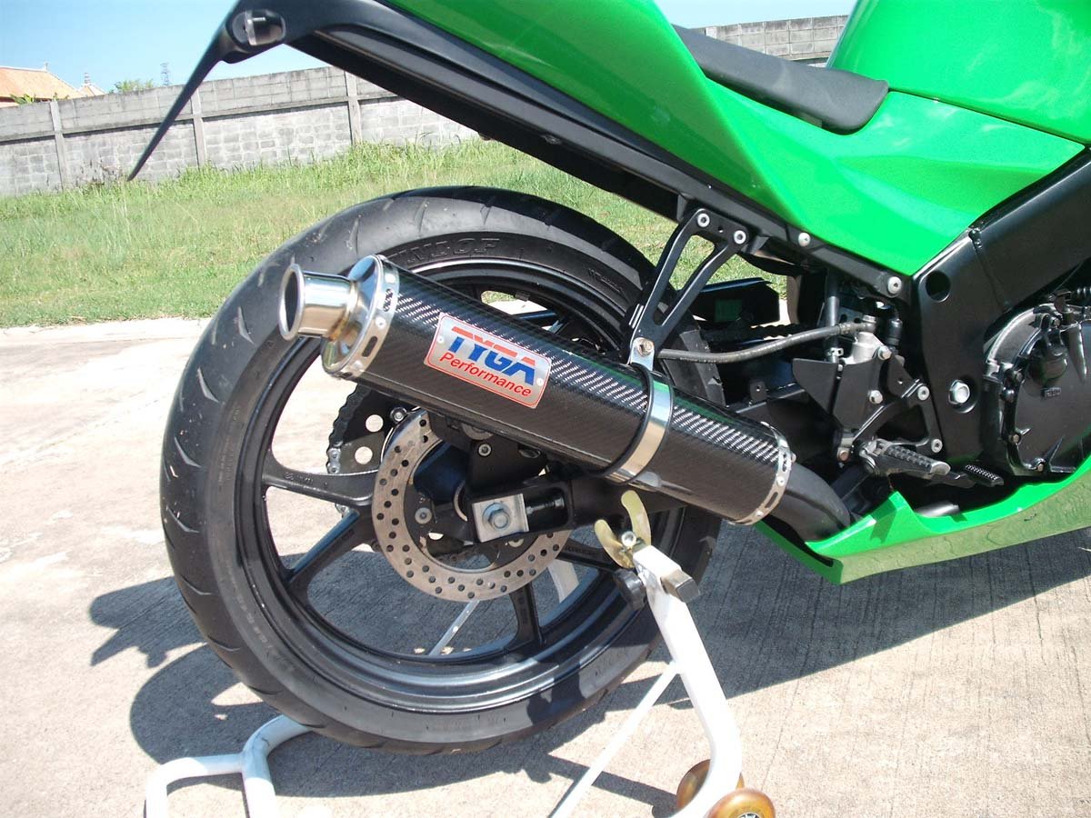 Silencer, Carbon, Round, Slip On, ZXR250, Assy. - Image 2