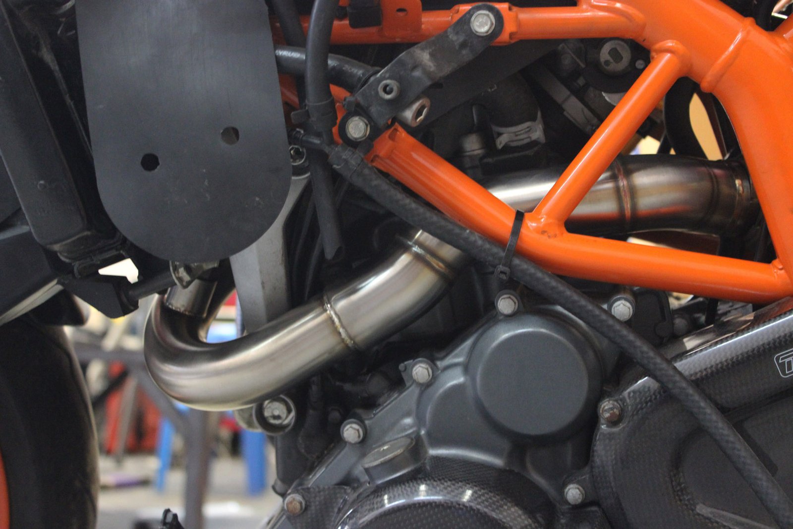 Set, Pipe, Full Race System, Serpent, KTM RC390, 2017-2019, Stainless Oval/Carbon End Cap - Image 12