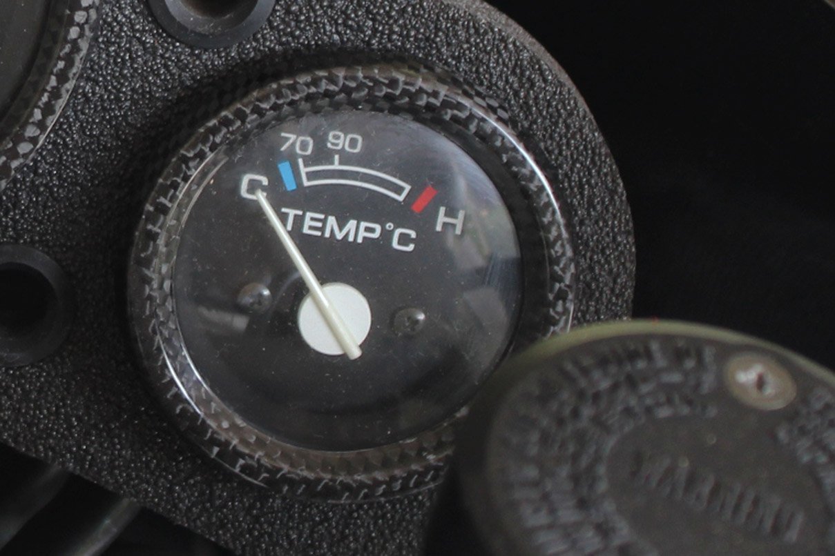 Carbon Cover, Temp Gauge, Surround 55.5mm - Image 2