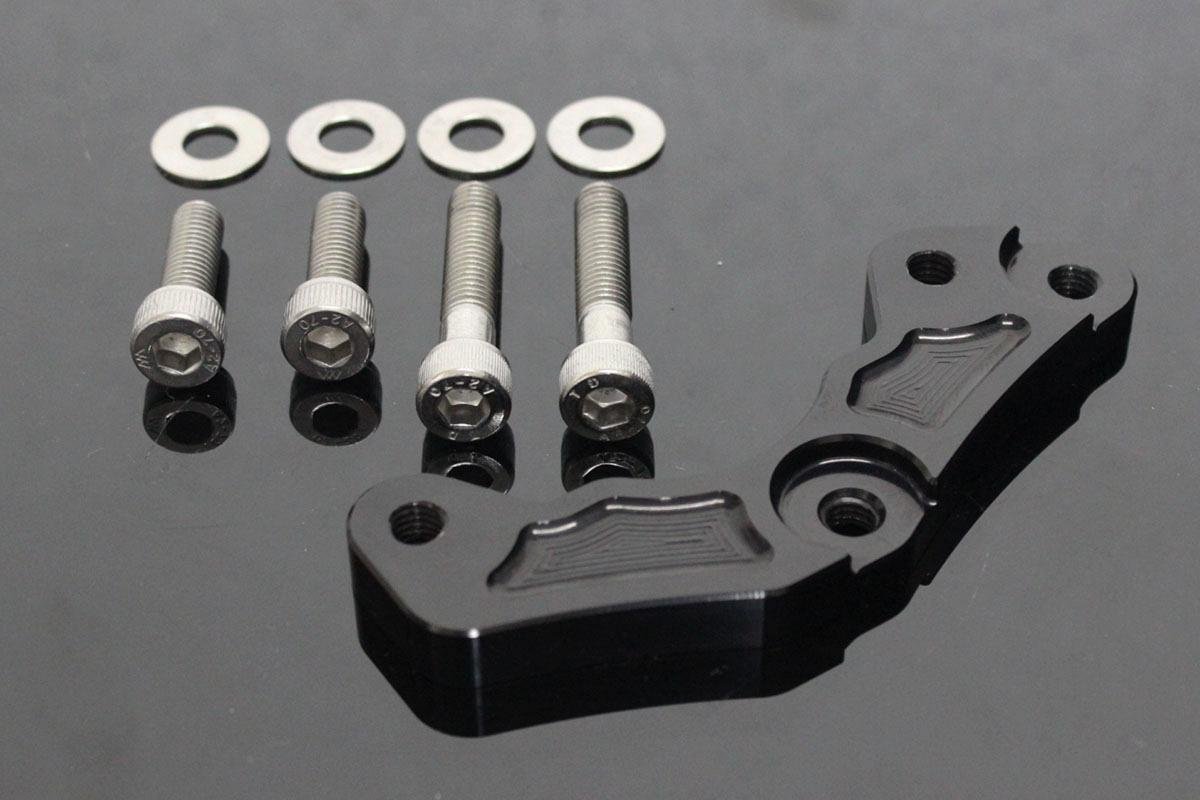 Bracket, Front Brake, 84mm Brembo Conversion, Black, Kawasaki Z125