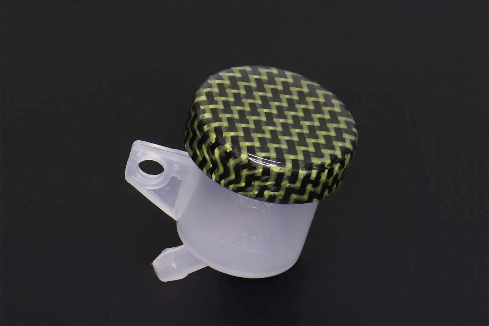 Mini Brake Reservoir, Carbon/Kevlar, Angled Tube