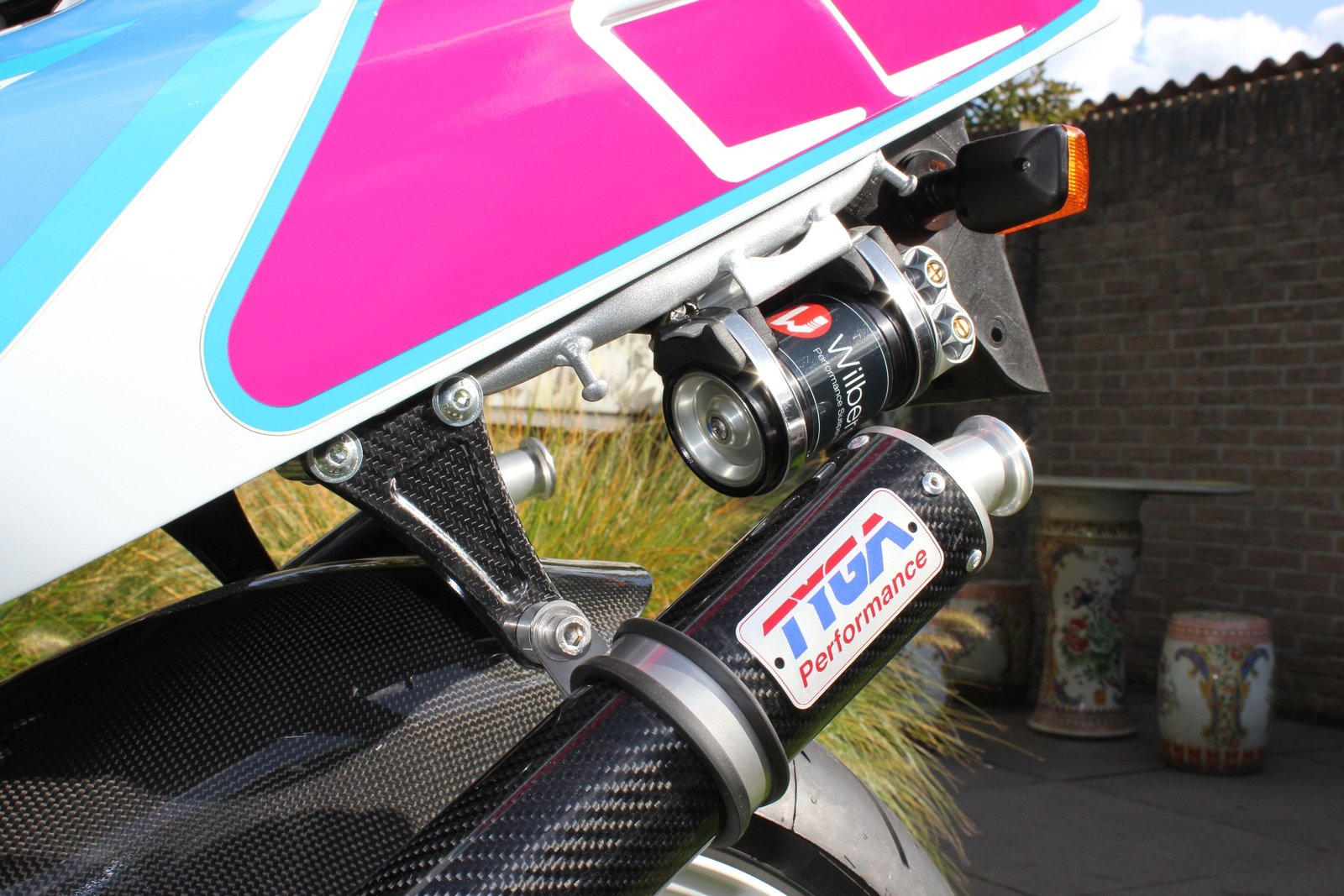 Exhaust Hanger Stay Left, Carbon, RGV250 - Image 2