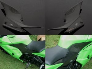 Tank In-Fill Panels Pair (Carbon), Kawasaki Ninja 250R