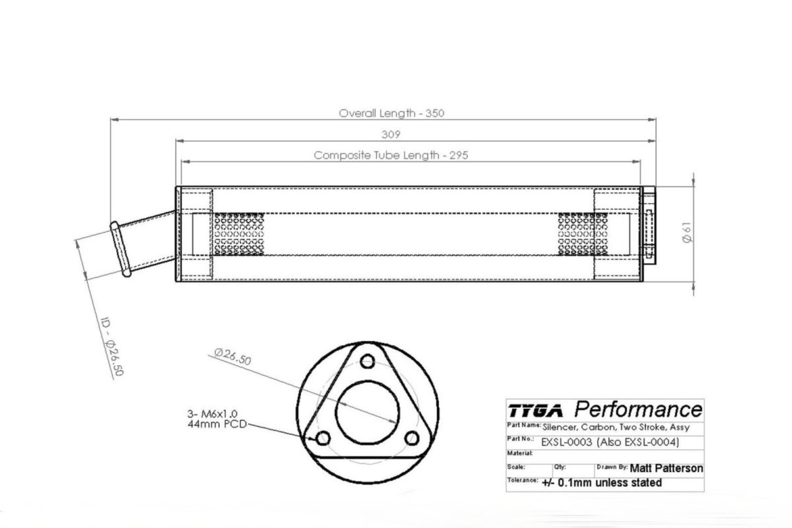 Silencer, Carbon/Kevlar, Two Stroke, Assy. - Image 6