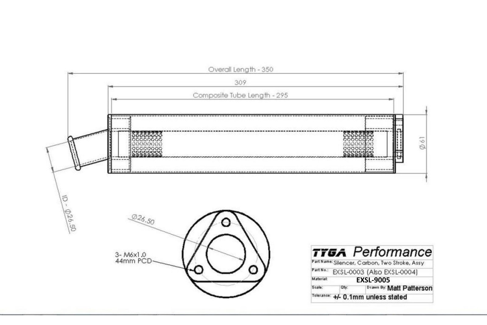 Silencer, Aluminium Premium, Two Stroke, Assy. - Image 3
