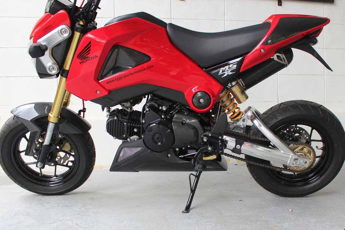 Racing Rear Set Kit, Adjustable, Black, Honda MSX125/GROM, all models - Image 9