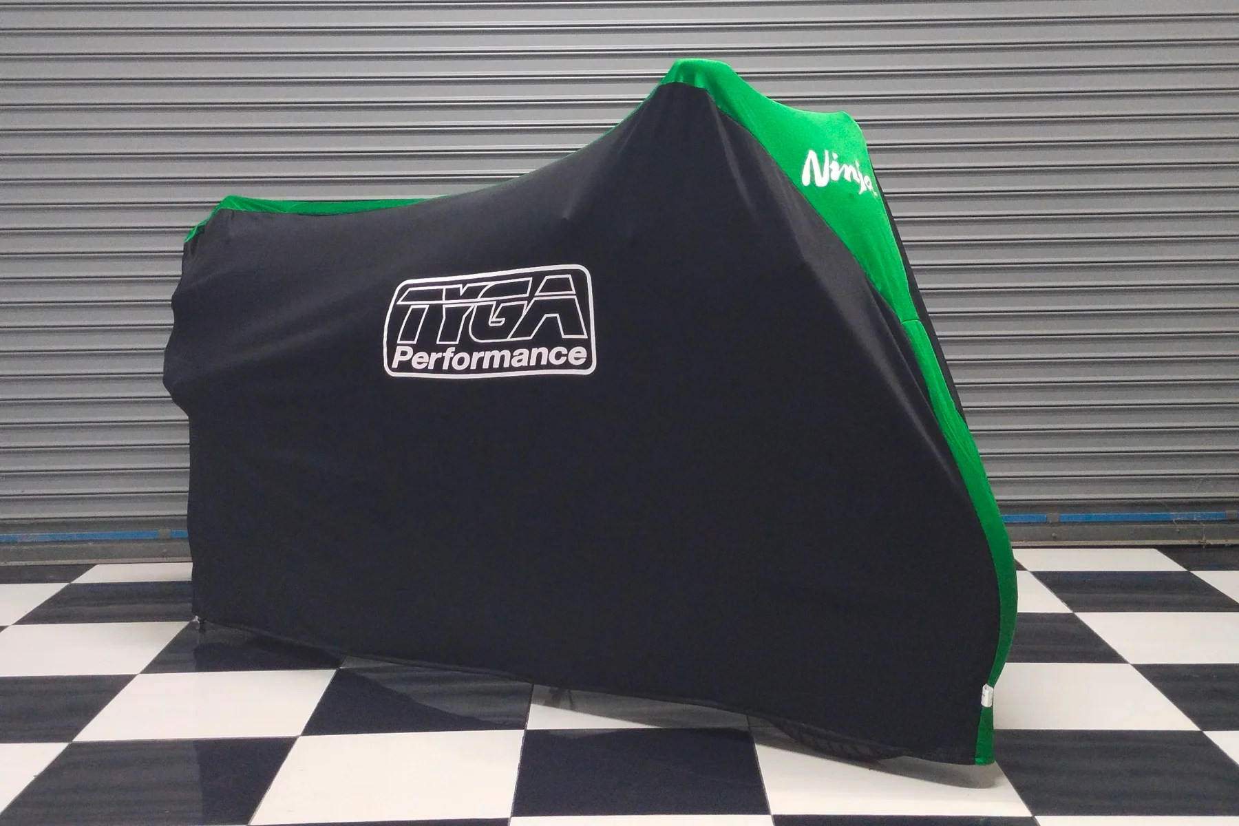 TYGA Bike Dust Cover, Black/Green, Ninja