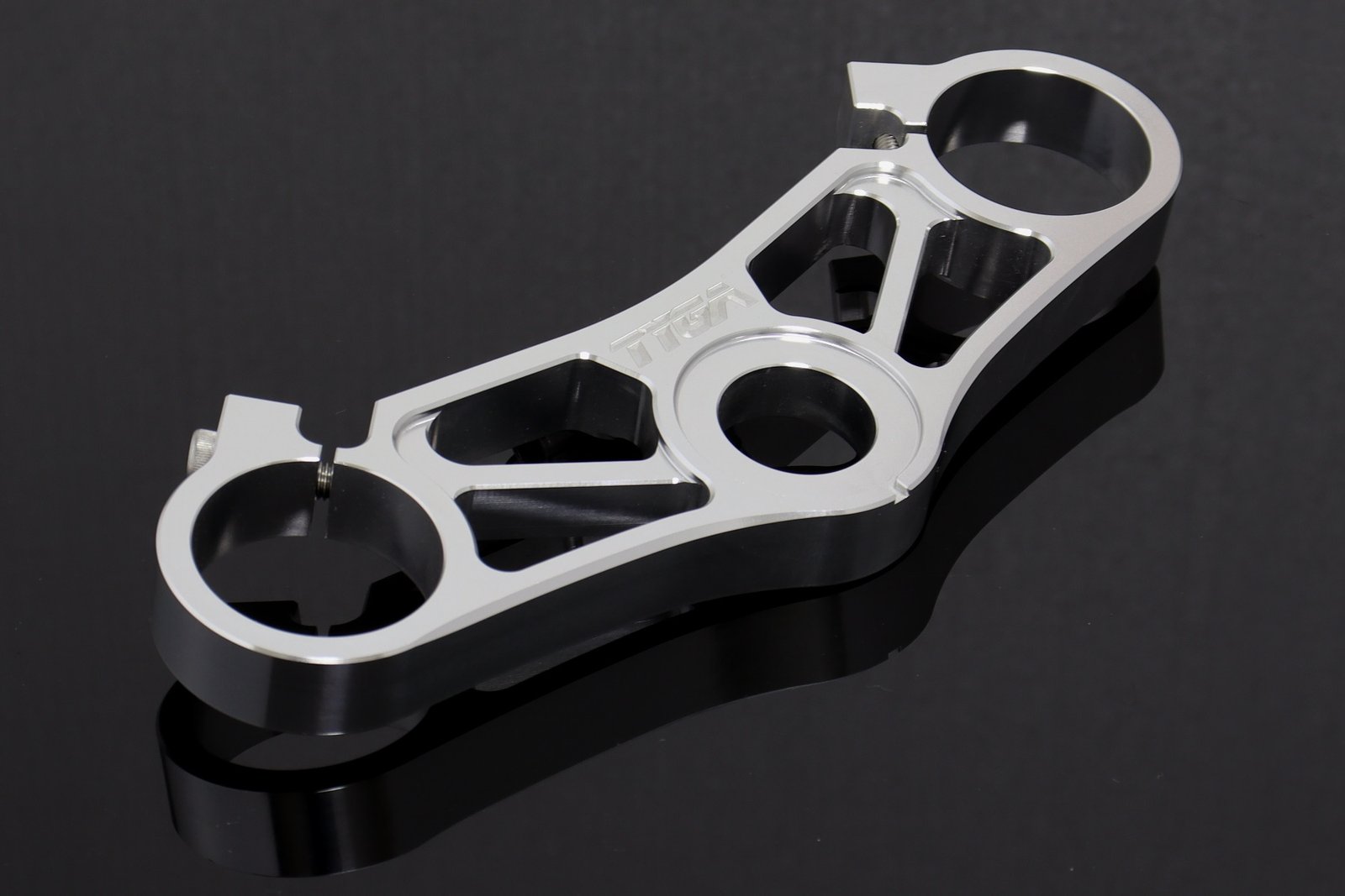 Top Triple Clamp, CNC Silver, Honda SP2