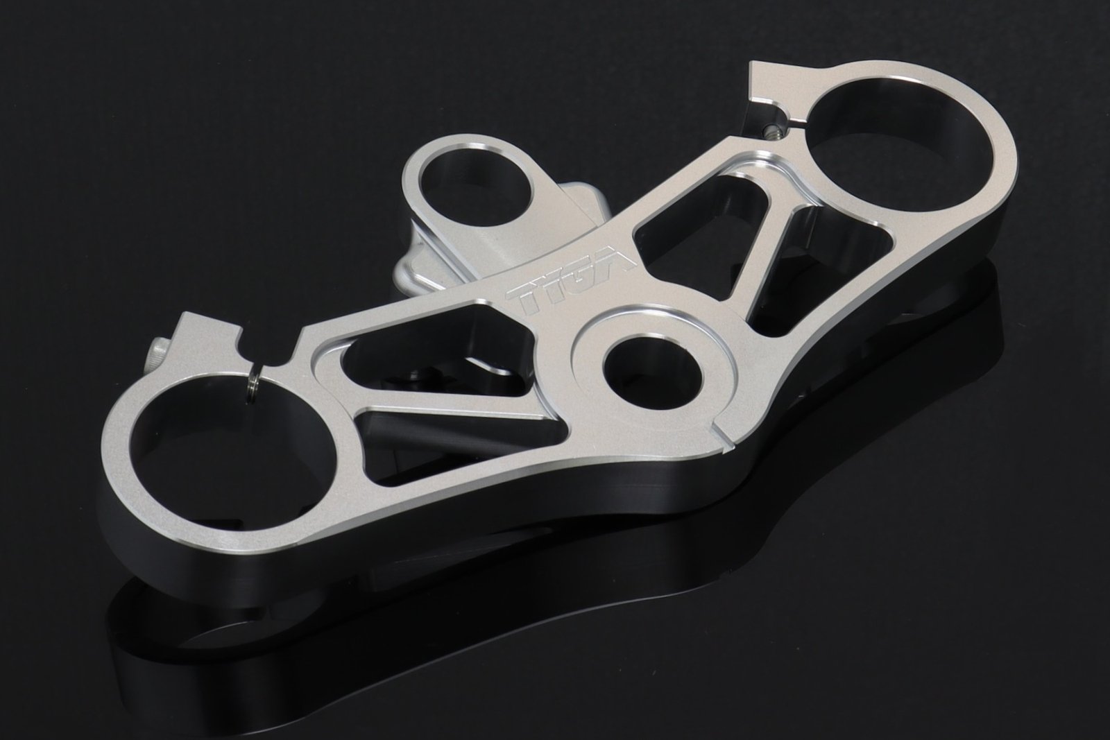 Top Triple Clamp Set, CNC Silver, Honda SP2