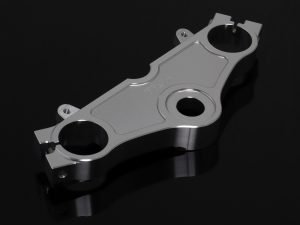 Top Triple Clamp Set, CNC Silver, Hawk/Bros