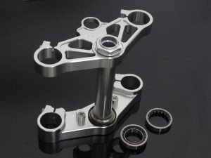 Triple Clamp Set, CNC Silver, VFR400R, NC30 (stock forks)