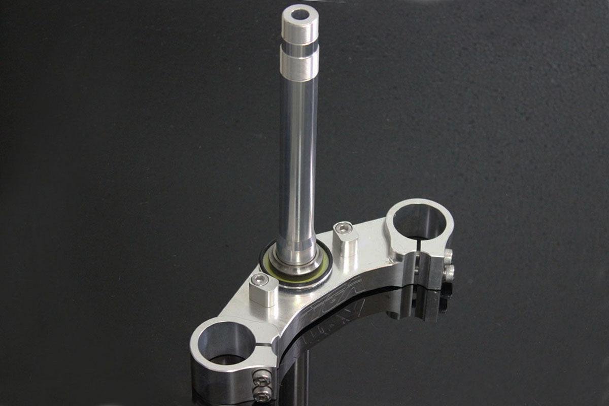 Lower Triple Clamp, CNC Silver, Honda VFR400R NC30